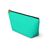 Blue Green Accessory Pouch w T-bottom
