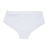 White All-Over Print Men's Triangle Swim Trunks