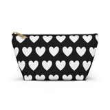 Love Hearts Accessory Pouch w T-bottom