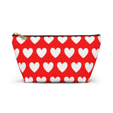 Love Hearts Accessory Pouch w T-bottom