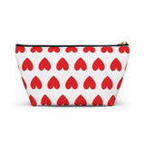 Love Hearts Accessory Pouch w T-bottom