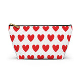 Love Hearts Accessory Pouch w T-bottom