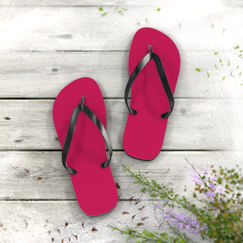 Rose Red Flip Flops