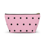 Polka Dots Accessory Pouch w T-bottom