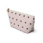 Polka Dots Accessory Pouch w T-bottom