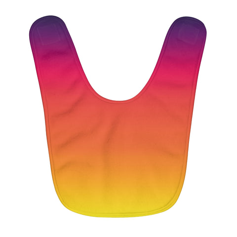 Color Gradient Fleece Baby Bib