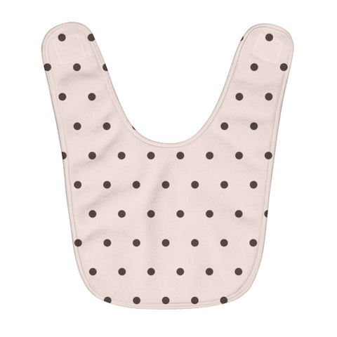 Polka Dots Fleece Baby Bib