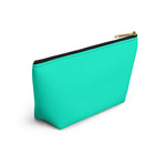 Blue Green Accessory Pouch w T-bottom