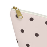 Polka Dots Accessory Pouch w T-bottom