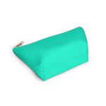 Blue Green Accessory Pouch w T-bottom