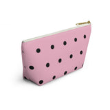 Polka Dots Accessory Pouch w T-bottom