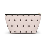 Polka Dots Accessory Pouch w T-bottom