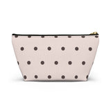 Polka Dots Accessory Pouch w T-bottom