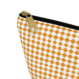 Diamond Pattern Accessory Pouch w T-bottom