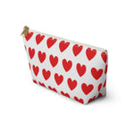 Love Hearts Accessory Pouch w T-bottom