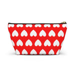 Love Hearts Accessory Pouch w T-bottom