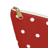 Polka Dots Accessory Pouch w T-bottom