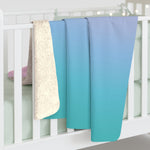 Color Gradient Sherpa Fleece Blanket