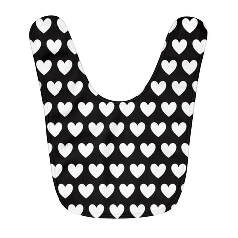 Love Hearts Fleece Baby Bib