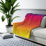 Color Gradient Sherpa Fleece Blanket