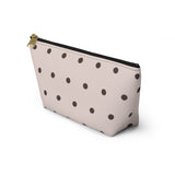 Polka Dots Accessory Pouch w T-bottom