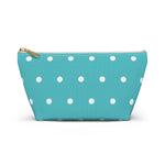 Polka Dots Accessory Pouch w T-bottom