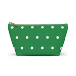 Polka Dots Accessory Pouch w T-bottom