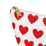 Love Hearts Accessory Pouch w T-bottom