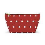 Polka Dots Accessory Pouch w T-bottom