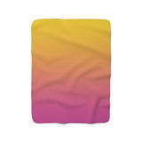 Color Gradient Sherpa Fleece Blanket