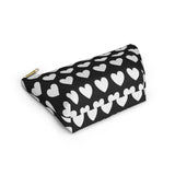 Love Hearts Accessory Pouch w T-bottom