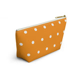 Polka Dots Accessory Pouch w T-bottom