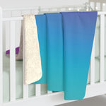 Color Gradient Sherpa Fleece Blanket