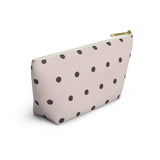 Polka Dots Accessory Pouch w T-bottom