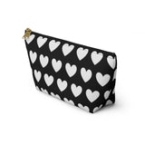 Love Hearts Accessory Pouch w T-bottom