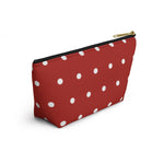 Polka Dots Accessory Pouch w T-bottom