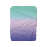 Color Gradient Sherpa Fleece Blanket