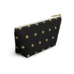 Polka Dots Accessory Pouch w T-bottom