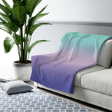 Color Gradient Sherpa Fleece Blanket