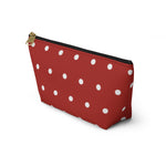 Polka Dots Accessory Pouch w T-bottom