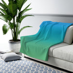 Color Gradient Sherpa Fleece Blanket