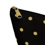 Polka Dots Accessory Pouch w T-bottom