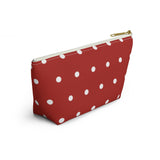 Polka Dots Accessory Pouch w T-bottom