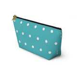 Polka Dots Accessory Pouch w T-bottom