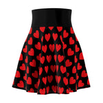 Love Hearts of Women's Skater Skirt