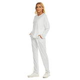 White All-Over Print Women's Pajama Suit