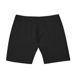 Black All-Over Print Men's Long Boxer Briefs