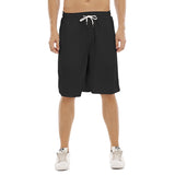 Black All-Over Print Men's Tether Loose Shorts