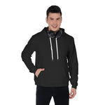 Black All-Over Print Men's Mirco Fleece Hoodie