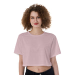 Pink All-Over Print Cropped T-Shirt